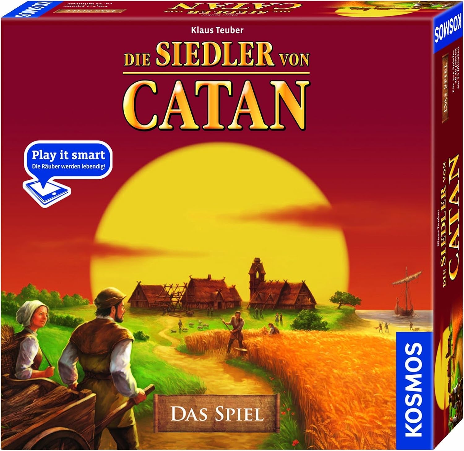 KOSMOS 684655 Catan - Jocul, Coloniștii din Catan, Joc de strategie pentru 3-4 jucători cu vârsta de 10 ani și peste, Joc de societate clasic, Joc de familie, Joc de petrecere