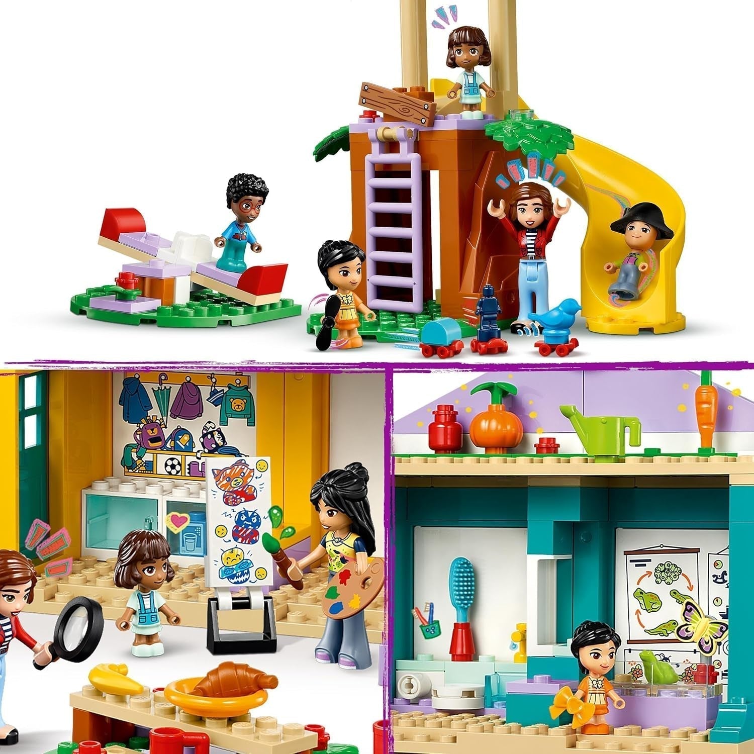 LEGO Friends Heartlake City børnehave legesæt til piger og drenge 4 år kreativt rolleleg med 2 figurer og 4 mikrofigurer Socialt udviklingslegetøj 42636 Byggesæt Besuche den LEGO-Store