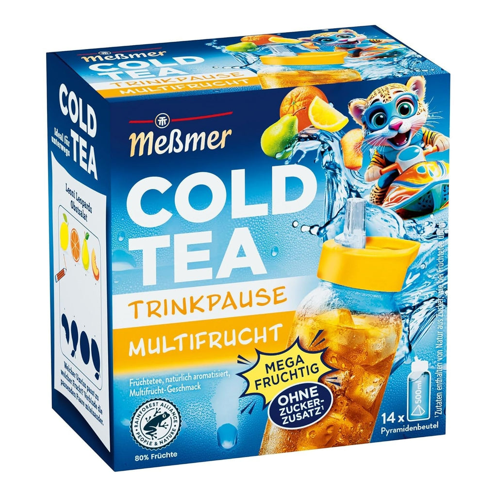Meßmer Cold Tea Sommer-Beere | 14 pliculețe piramidale | Fără gluten | Fără lactoză | Vegan