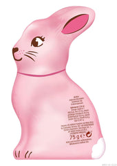 Påskehare med yoghurt 75 g – Chokoladehare til påske – Hvid chokolade med yoghurt og frugtagtige jordbærchips – Chokoladehare til påske og påske Kurv – Chokoladegave – påskegave