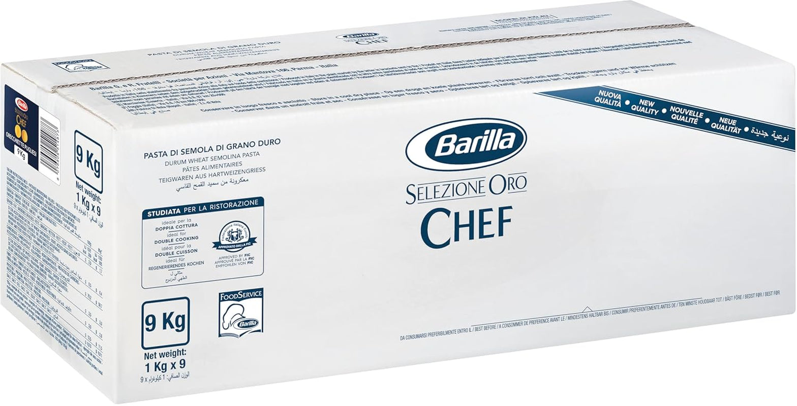 Barilla Selezione Oro Chef Orecchiette Pugliesi, pakke med 9 (9 x 1 kg)