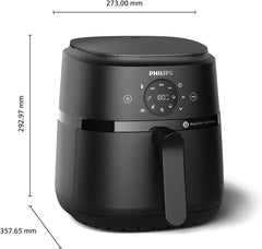 Philips Airfryer 2000 series 4,2L - Digital berøringsskærm, 13 tilberedningsmuligheder, 9 forudindstillede funktioner, Op til 90 % mindre fedt med Rapidair-teknologi, effekt 1500W Hvidevarer Naty Shop
