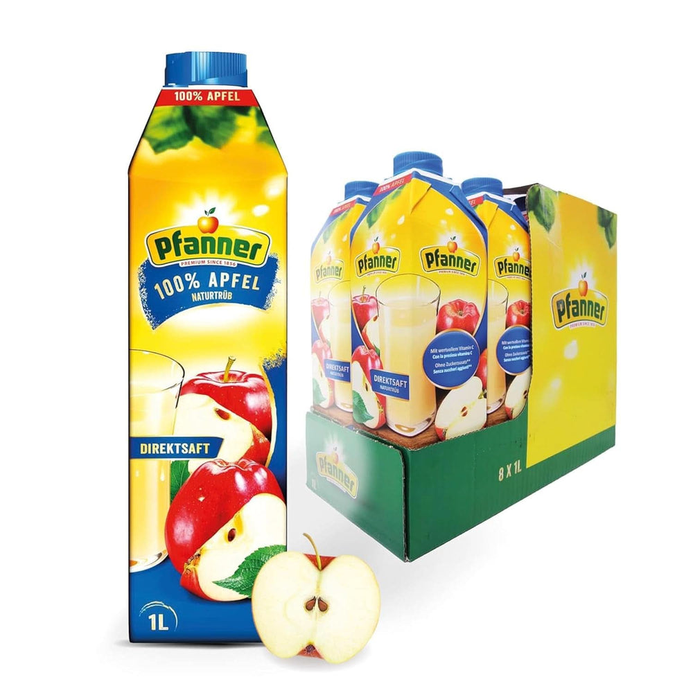 Pfanner Jordbærfrugtnektar (8 X 1 liter) - 30 % frugtindhold - Jordbærdrik
