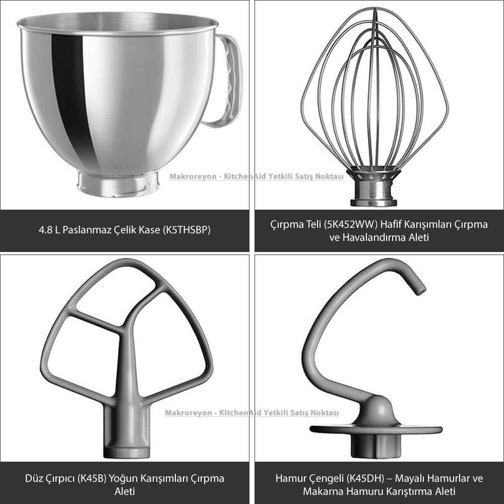 KitchenAid Artisan 5KSM125EER skålmixer, 300W, 4,8L Naty Shop