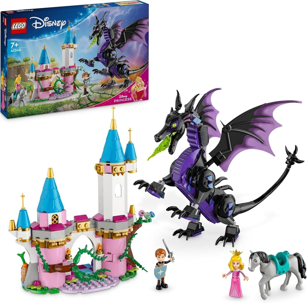 LEGO Ç€ Disney Frosne Elsas vinterpalads, bygge- og legesæt til børn med modelpalads og ELSA og Anna minifigurer, gave til piger, drenge og filmfans fra 6 år 43244 Byggesæt Besuche den LEGO-Store Maleficent som en drage