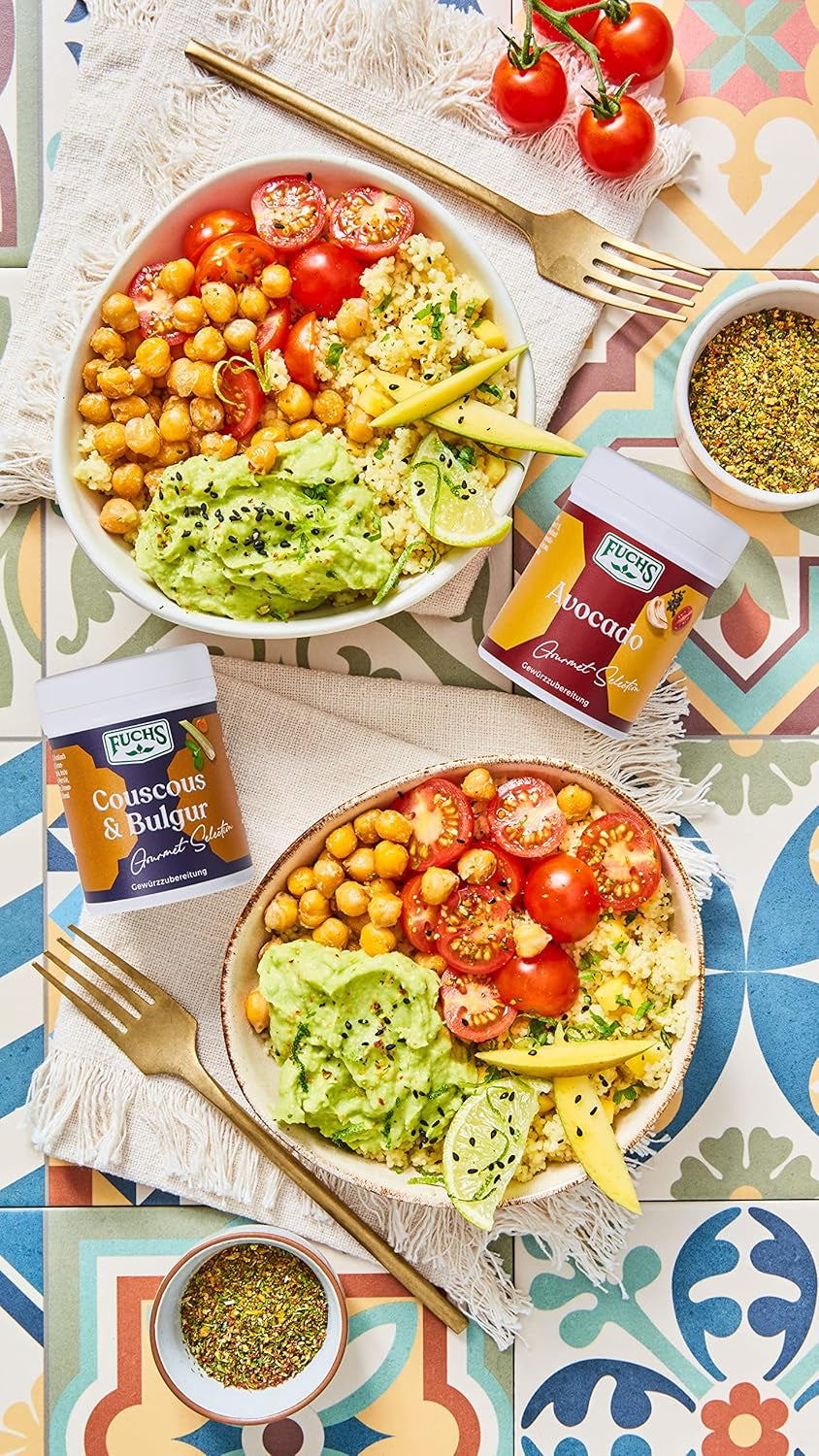 Fuchs Spices Gourmet Selection Mellemøsten/Afrika - Couscous og Bulgur Krydderiblanding Genopfyldelig krydderiblanding til krydderier Bulgurretter Vegansk 55g