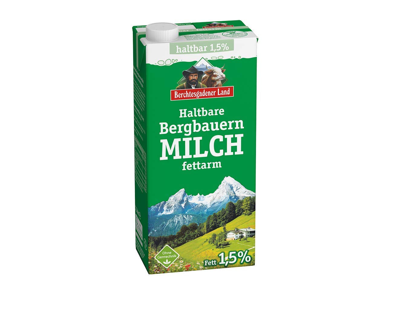 Berchtesgadener Land Haltbare Bergbauern-Milch, 1,5 % fedt, 12er pakke (12 x 1 l)