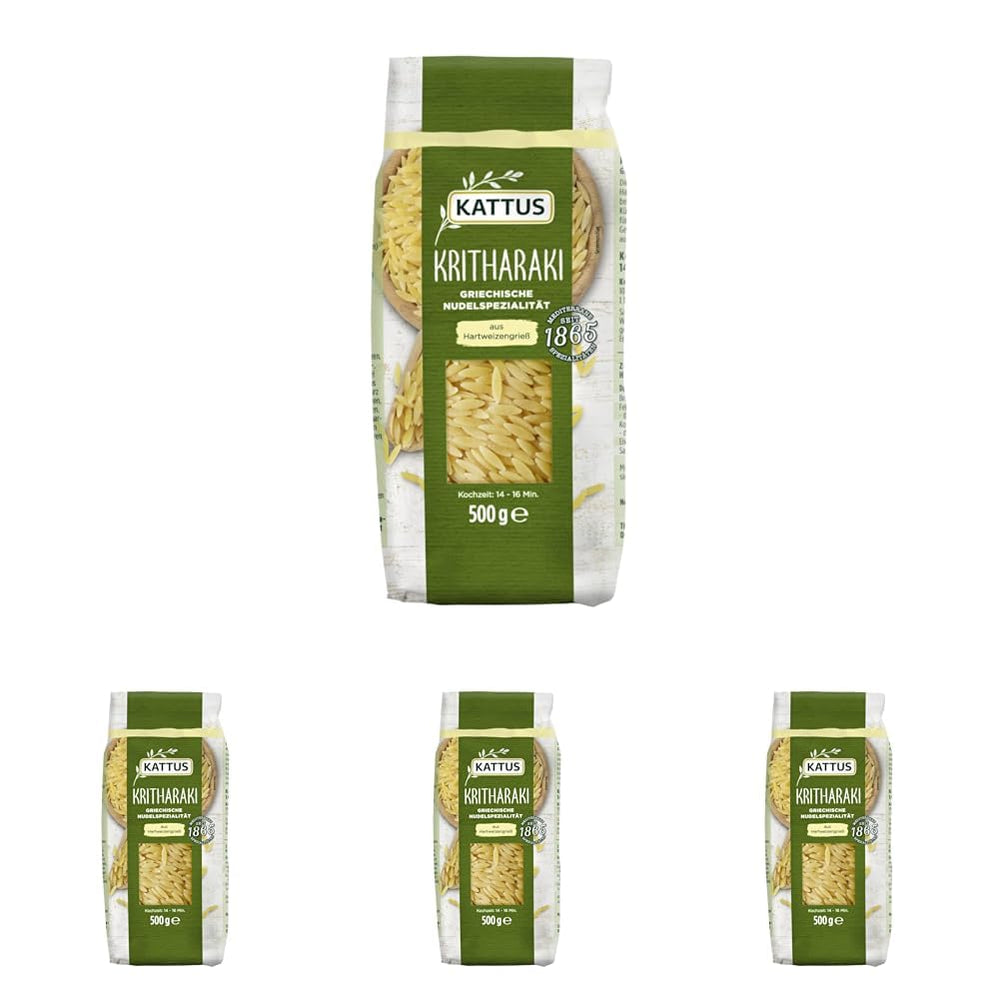 - Kritharaki Nudeln (Reisnudeln/Risoni/Orzo) | Griechische Nudelspezialität aus Hartweizengrieß | 500 g i pose
