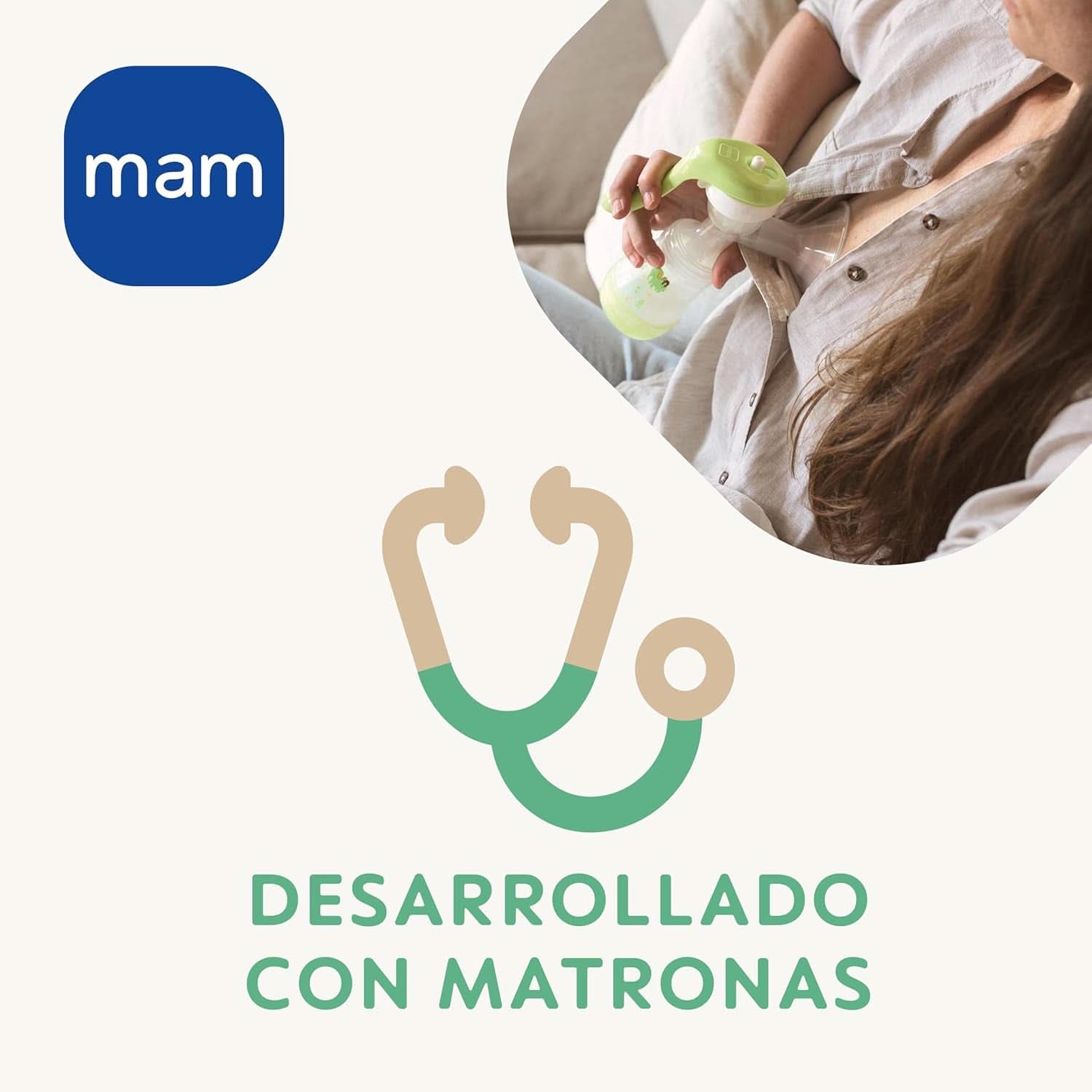 MAM Manuel brystpumpe E102 - Brystpumpe til modermælk, behagelig og effektiv Tilbehør Mad og amning Bebe Naty Shop