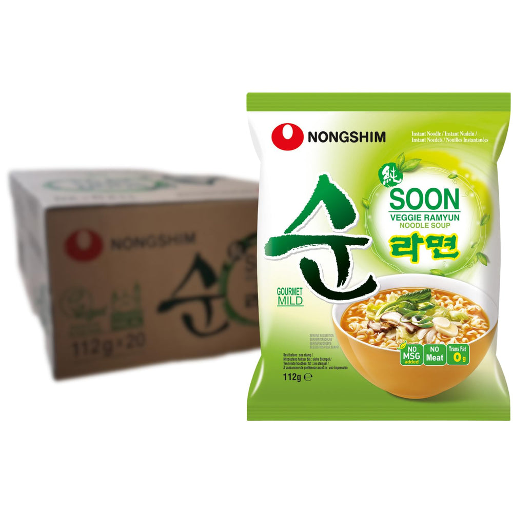 Nong Shim - Instant Cup Nudeln Soon Soon Veggie - Multipack (12 X 67 GR)