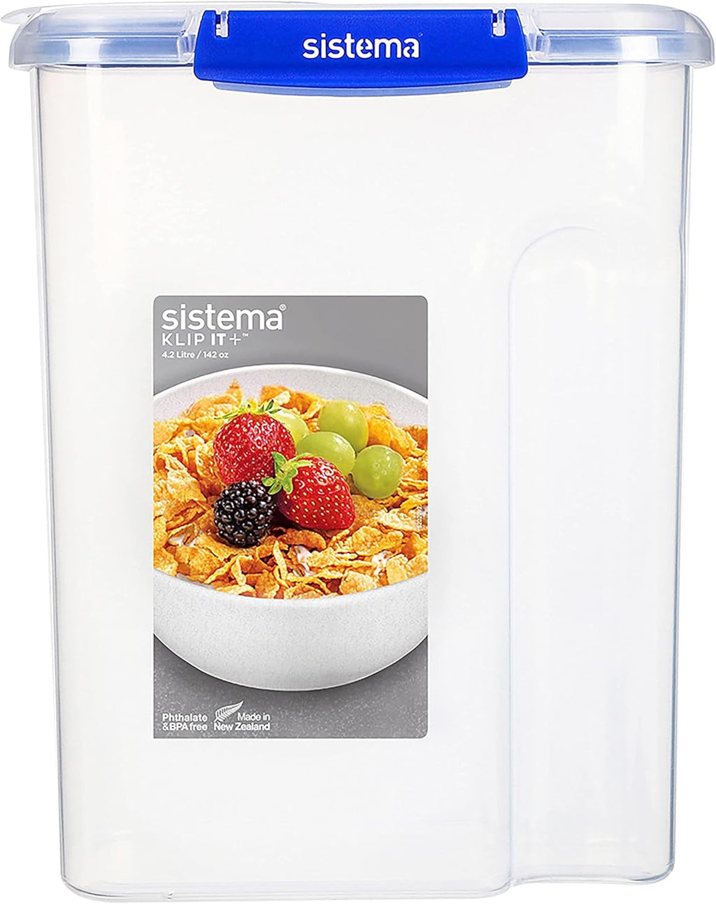 Sistem KLIP IT Plus set borcane pentru depozitarea alimentelor, rotunde | 300 ml l | borcane de depozitare etanșe, stivuibile și etanșe cu capac | potrivite pentru frigider/congelator | fără BPA | 4 bucăți Cutii depozitare alimente Naty Shop 4,2 L