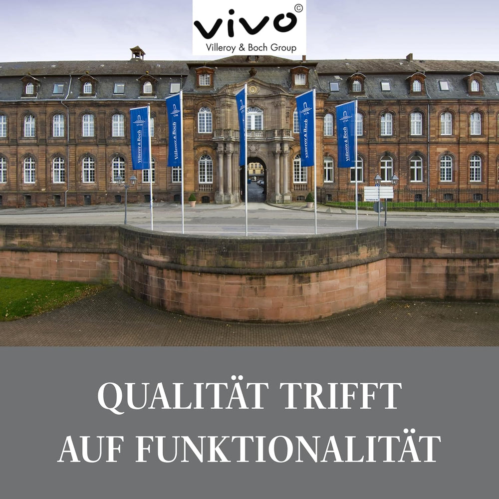 vivo - Villeroy & Boch Group – Essential White Dinner Set 18 tlg. Weiß, Spülmaschinenfest, Mikrowellensicher, Geschirr Set für 6 Personen, Müslischalen, Speiseteller, Dessertteller, Premium Porzellan