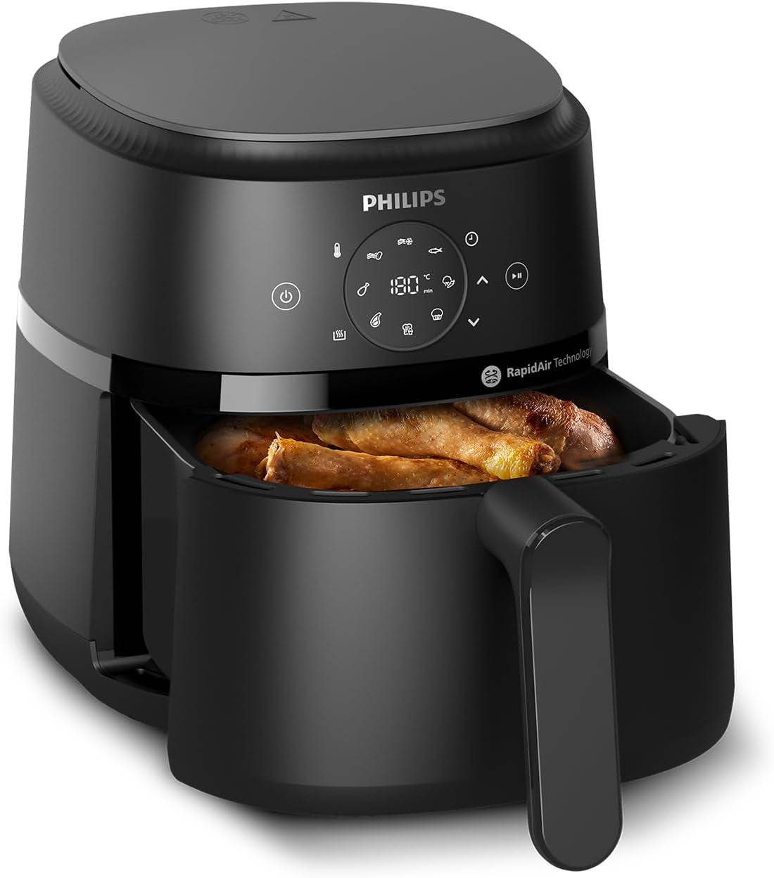 Philips Airfryer 2000 series 4,2L - Digital berøringsskærm, 13 tilberedningsmuligheder, 9 forudindstillede funktioner, Op til 90 % mindre fedt med Rapidair-teknologi, effekt 1500W Hvidevarer Naty Shop