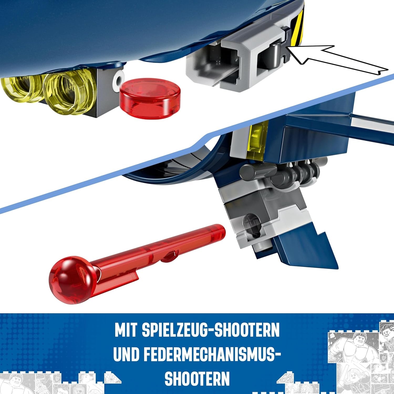 LEGO Marvel X-Jet X-Men-bygningsmodelflyet med figurer inklusive Wolverine og Rogue Superhelte-legetøj til børn Gave til drenge og piger 8 år 76281 Byggesæt Beuche den LEGO-Store