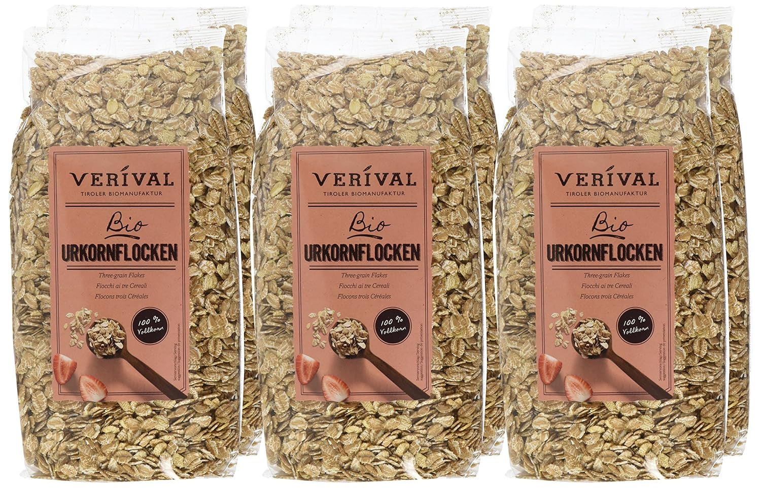 Verival Ancient Cereal Flakes - Økologisk, pakke med 6 (6 x 500 g)