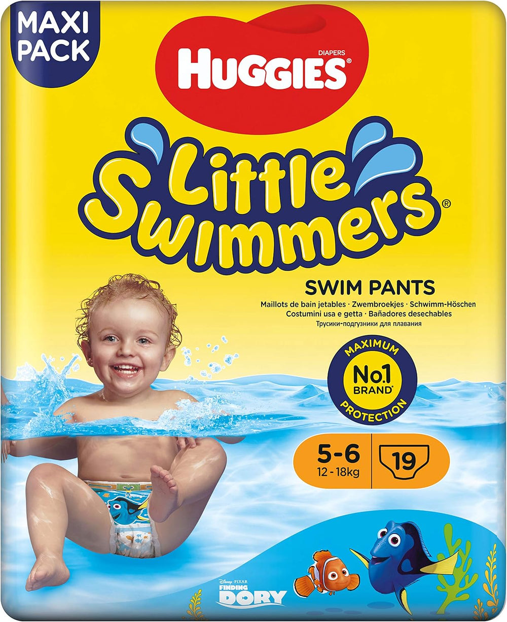 Huggies Little Swimmers størrelse 5/6 svømmebleer (12-18 kg), 1 pakke med 19 stk.