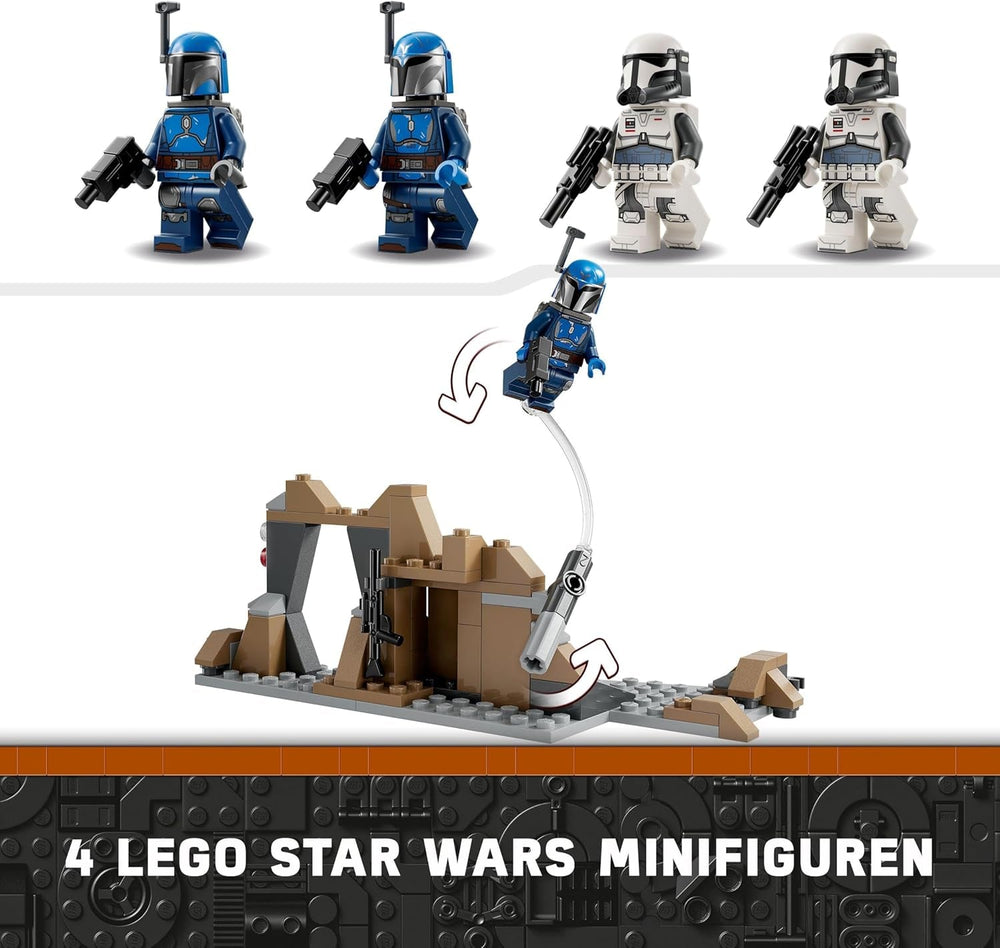 LEGO Star Wars: Mandalorian Ambush on Mandalore Battle Pack, Adventure Building Legetøj til børn, Collectible Action Set, Gaveidé til drenge og piger 75373 Byggesæt Besuche den LEGO-Store