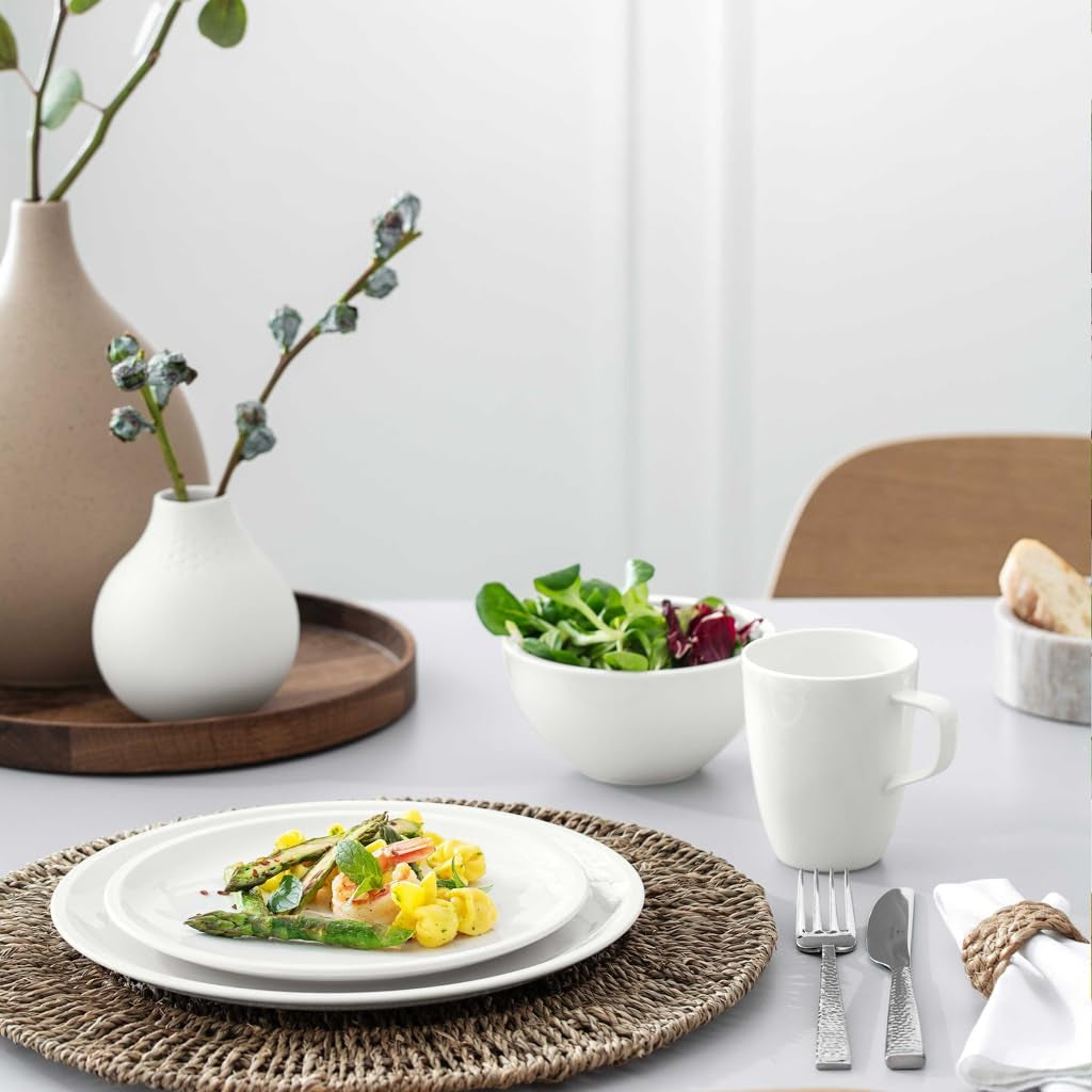 Villeroy & Boch – Artesano Geschirr-Set 6 Teilig Für 2 Personen Weiß, Spülmaschinenfest, Mikrowellensicher, Geschirrset, Tellerset, Speiseteller, Frühstücksteller, Suppenteller, Premium Porzellan Seturi vesela masa Naty Shop