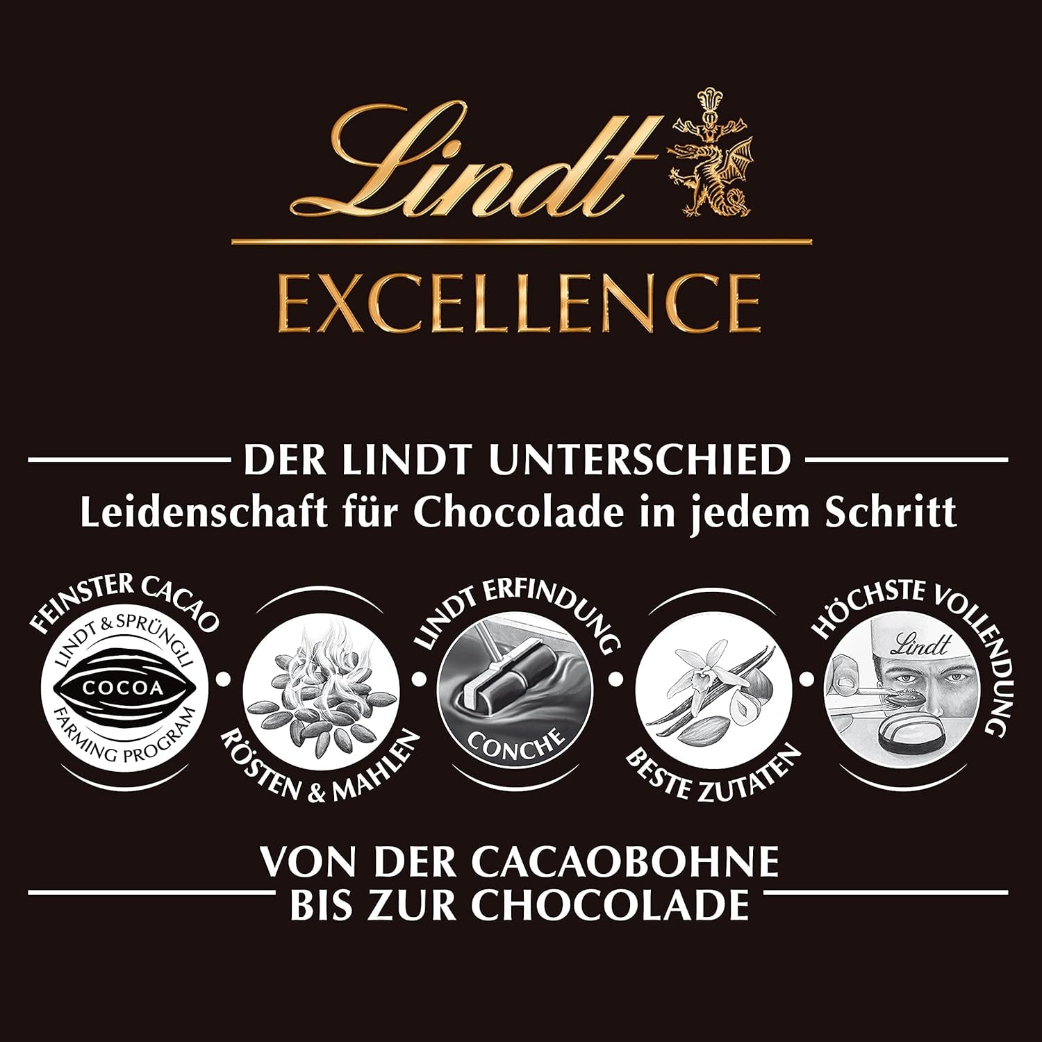 Lindt Chokolade | EXCELLENCE Mild Stick 70% | 100 g | Mild mørk chokolade med en intens kakaosmag | Vegansk chokoladebar