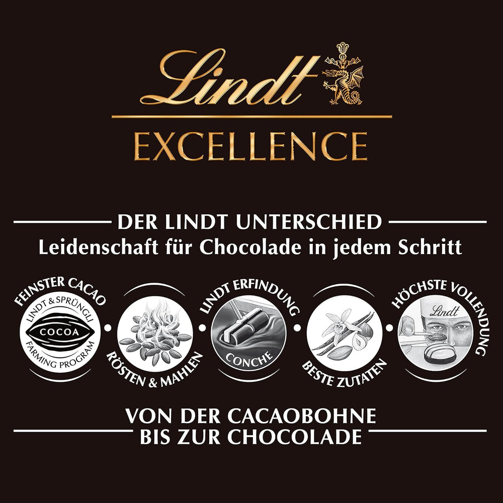 Lindt Chokolade | EXCELLENCE Mild Stick 70% | 100 g | Mild mørk chokolade med en intens kakaosmag | Vegansk chokoladebar