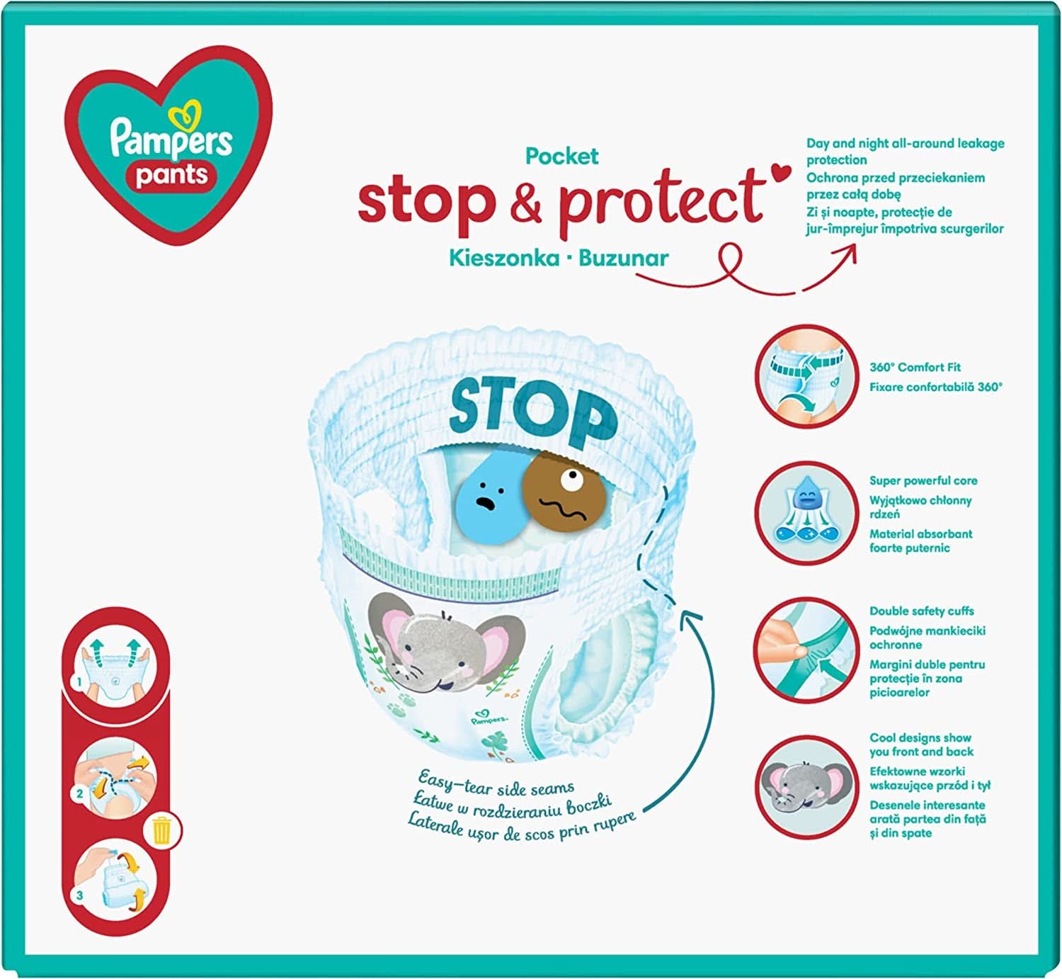 Pampers (versiunea clasica), pantaloni băiat/fată 7 74 buc Mama si Copilul Naty Shop