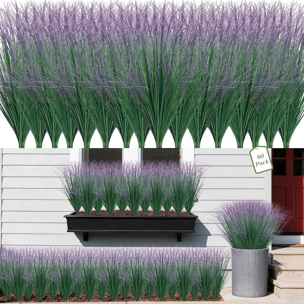 Künstliche Graspflanzen, Künstliche Sträucher, Weizengras, Künstliche Hohe Pflanzen Für Outdoor-Dekoration, Grüne Stiele, Unkraut Für Zimmer, Innenbereich, Heimdekoration (Grün-Roter Schwanz), 40