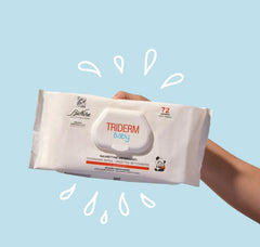 Bionike Triderm Baby vådservietter til tør og følsom hud Beroligende og opstrammende effekt Beskytter og fugter 72 servietter