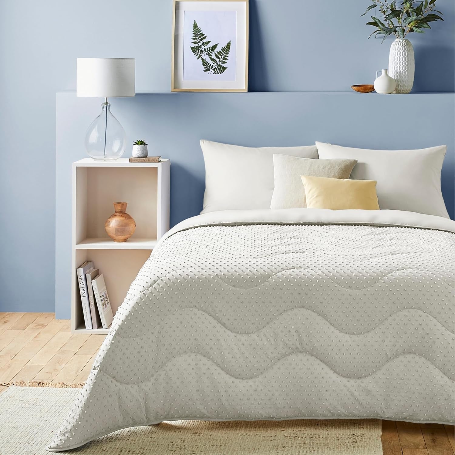 Night Lark Plapumă fără capac, 4.5 Tog, dimensiune rege, colecție Tufted Dot, lenjerie de pat de lux, hipoalergenic, lavabil la mașină, nisip cald Plapumi si pilote Naty Shop
