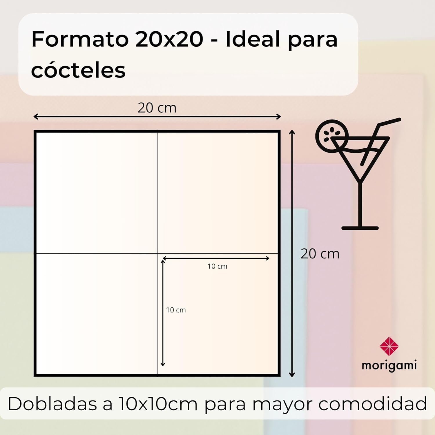 Șervețel de cocktail din hârtie, pliat 1/4, dantelă, natural, 150 șervețele