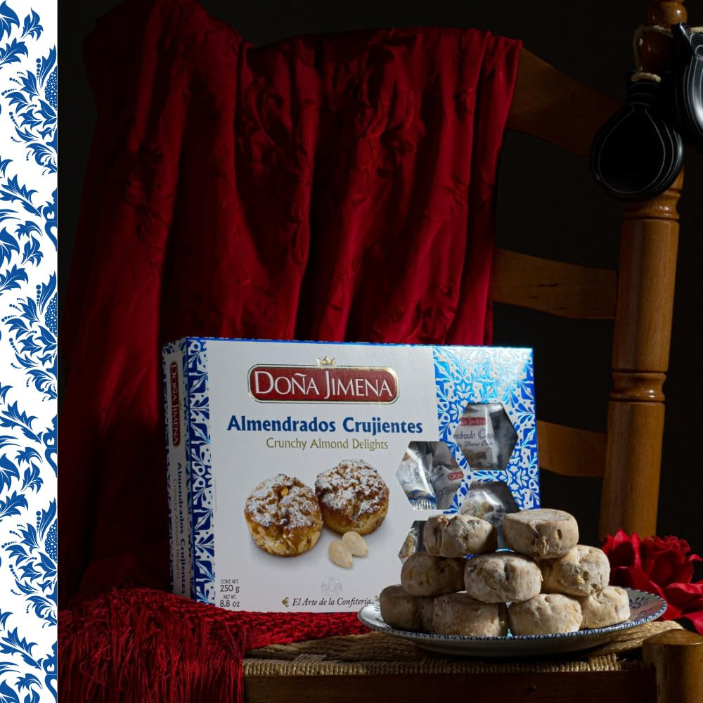 – Fursecuri crocante cu migdale, cea mai înaltă calitate, biscuiți tipici de Crăciun, rețetă artizanală, 250 g (pachet de 2)