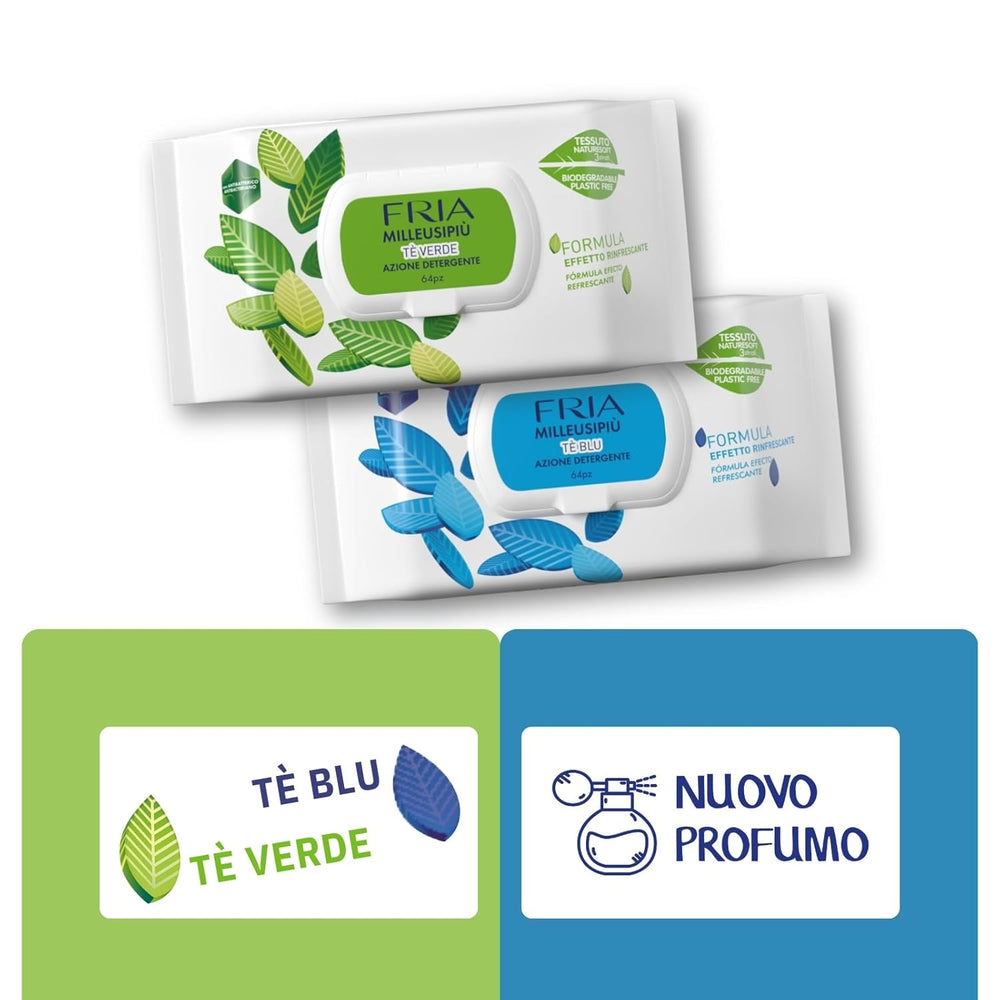 MilleusiPiu Maxi med låg, 64 vådservietter, 64 enheder