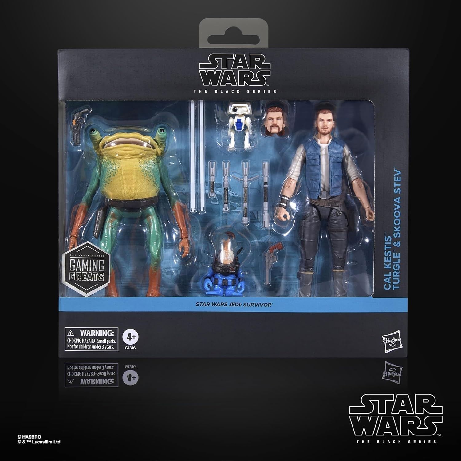 Star Wars Black Series Cal Kestis, Turgle & Skoova Stev, Star Wars Jedi: Survivor Collectible Action Figurer (Skala 15 Cm) Action Figurer Naty Shop