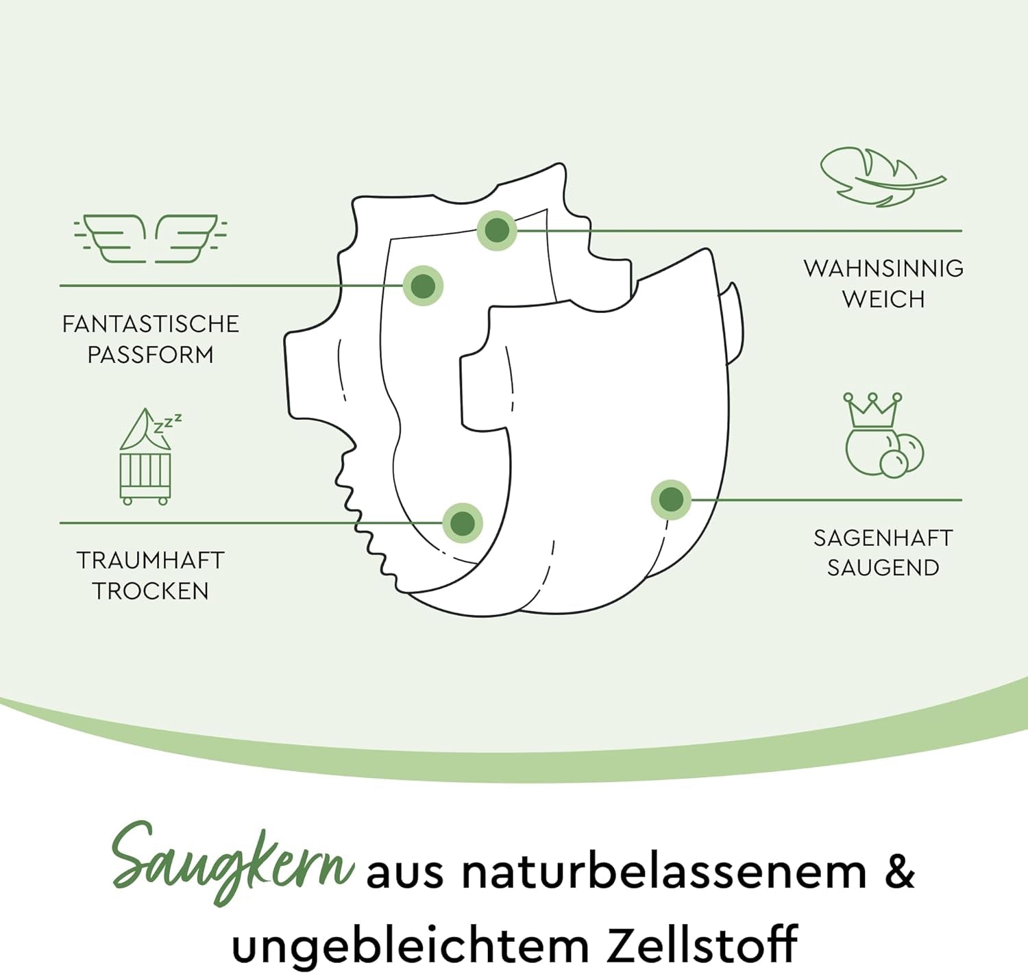 LILLYDOO Eco-bleer, størrelse 5 (11-16 kg), månedlig æske (125 stk.)