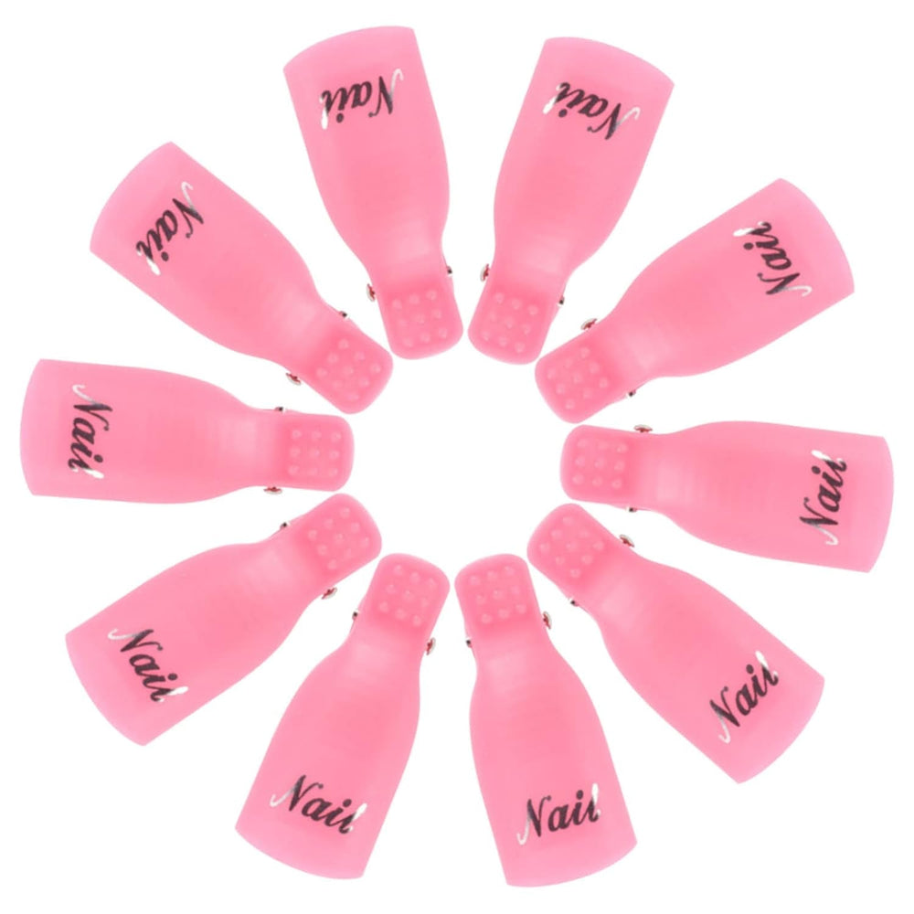 Hanyousheng Nagellackentferner Clips, Nagel Clips,10 Stück Schwarz Nagelclips, Nagel Klammer, Nails Art ​Gel Cap, Soak off Clip Cap UV Gel Poliermittel Entferner Wrap Nail Tool