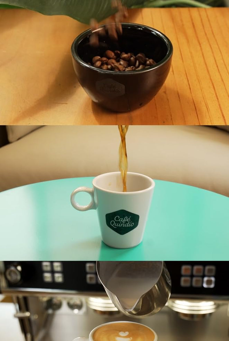 Cafe Quindio Specialty Coffee - boabe de cafea 100% Arabica, Columbia - cu note naturale de miere ușoară (250g) - ideală pentru cafea filtrată sau aparate portafilter