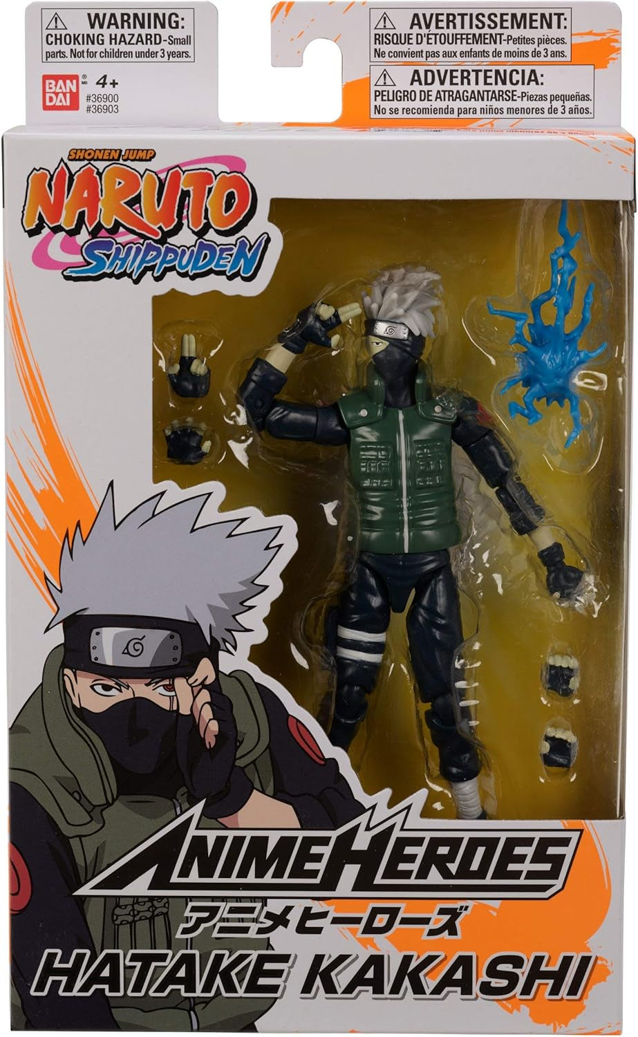 Bandai - Anime Heroes - Naruto Shippuden - Anime Hero Figures 17 Cm - Kakashi Hatake - Licență oficială - Figura articulată Kakashi - 36903 Action figures Naty Shop