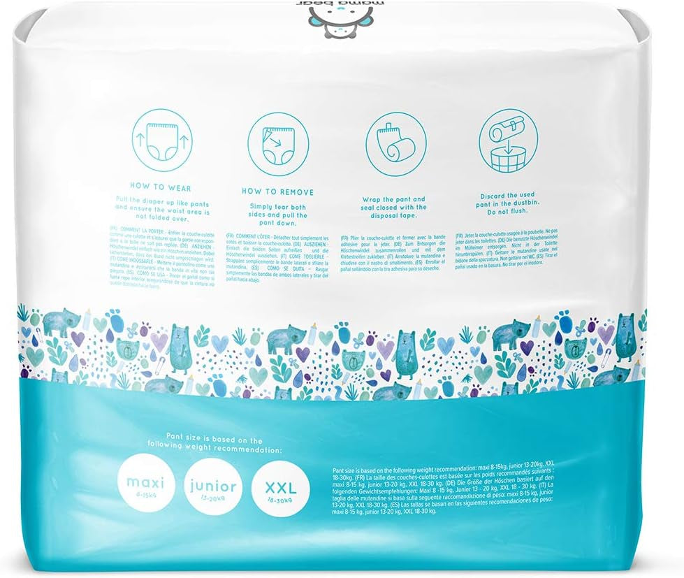 Amazon-mærke: Mama Bear Pull-Up XXL bleer, størrelse 6 (18-30 kg), 72 stykker (2 pakker af 36)