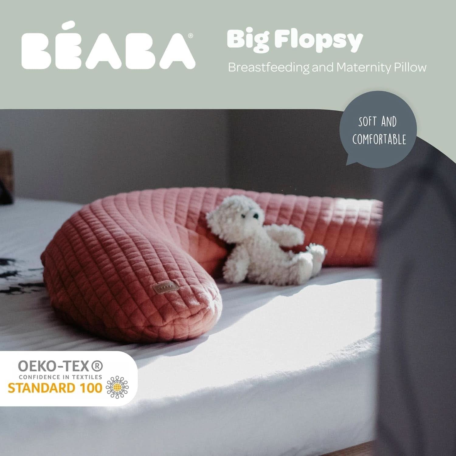 Red Castle - Barsels- og ammepude, 170 cm Tilbehør Mad og Amning Bebe Naty Shop