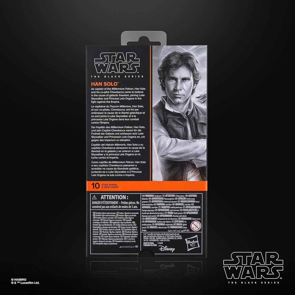 Star Wars The Black Series Han Solo, Star Wars: A Hope Premium Collectible Action Figur (15 cm) Actionfigurer Naty Shop