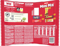 Nestlé Mini Mix chokoladebarer, fem lækre smagsvarianter, 19 barer, pakke med 2 (1 x 321g)
