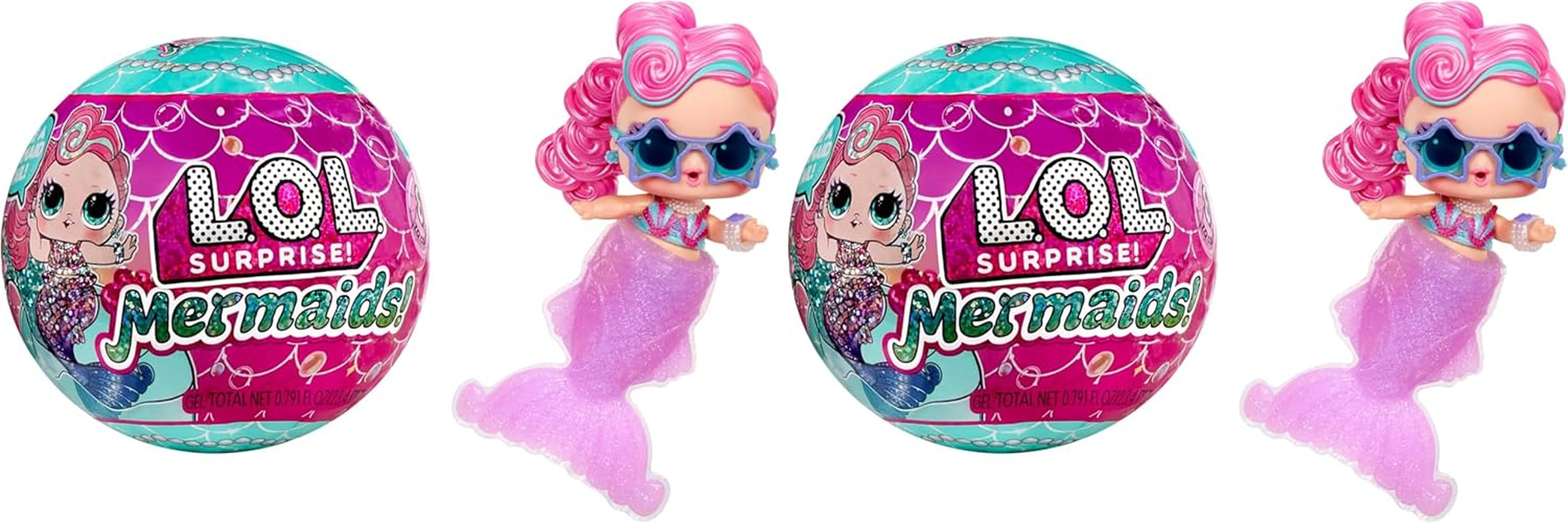 L.O.L. Surprise! Mermaids Tots - Mode-Minipuppen mit Farbwechselnden Schwänzen - Geeignet für Sammler, Mädchen und Jungen ab 4 Jahren