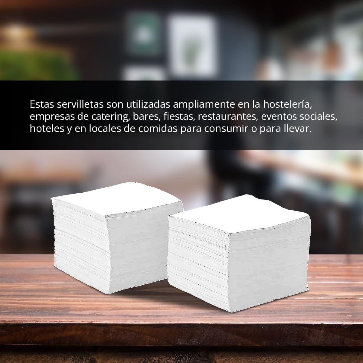 Pachet de 300 de șervețele de hârtie albă pentru cocktail + suport de șervețele din oțel inoxidabil, textură cu micropuncte, groase și absorbante, 10 X 10 cm, pliate împreună