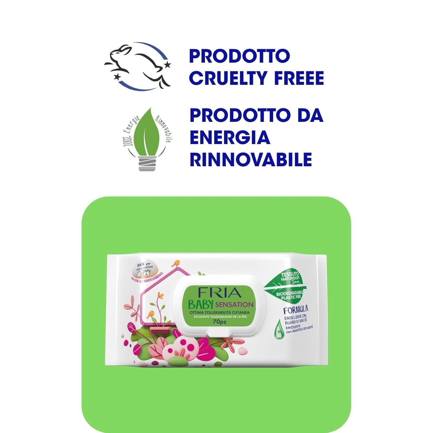 Baby Sensatios med låg, 72 servietter Baby Wet Wipes Naty Shop