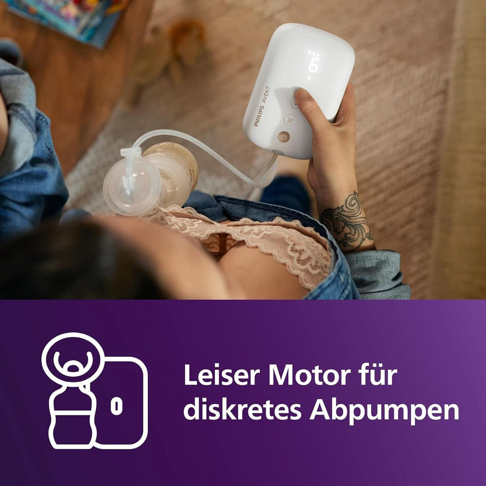 Elektroniske Philips Avent Einzelmilchpumpe Premium - Mit Natural Motion Technologie, Wiederaufladbarem Akku, Timer-Anzeige (Modell SCF396/31) Tilbehør Mad og amning Bebe Naty Shop