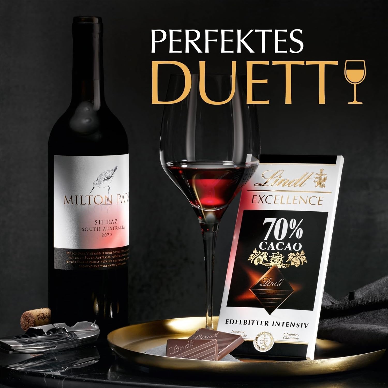 Lindt EXCELLENCE 70% cacao - ciocolată neagră, tableta de 100 grame Naty Shop