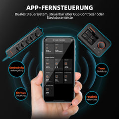 SPIDER FARMER Affugter, 12L planteaffugter med fugtkontrol, appkontrol, 24-timers timerfunktion til væksttelte, elektrisk affugter til indendørs haver, lejligheder og kældre