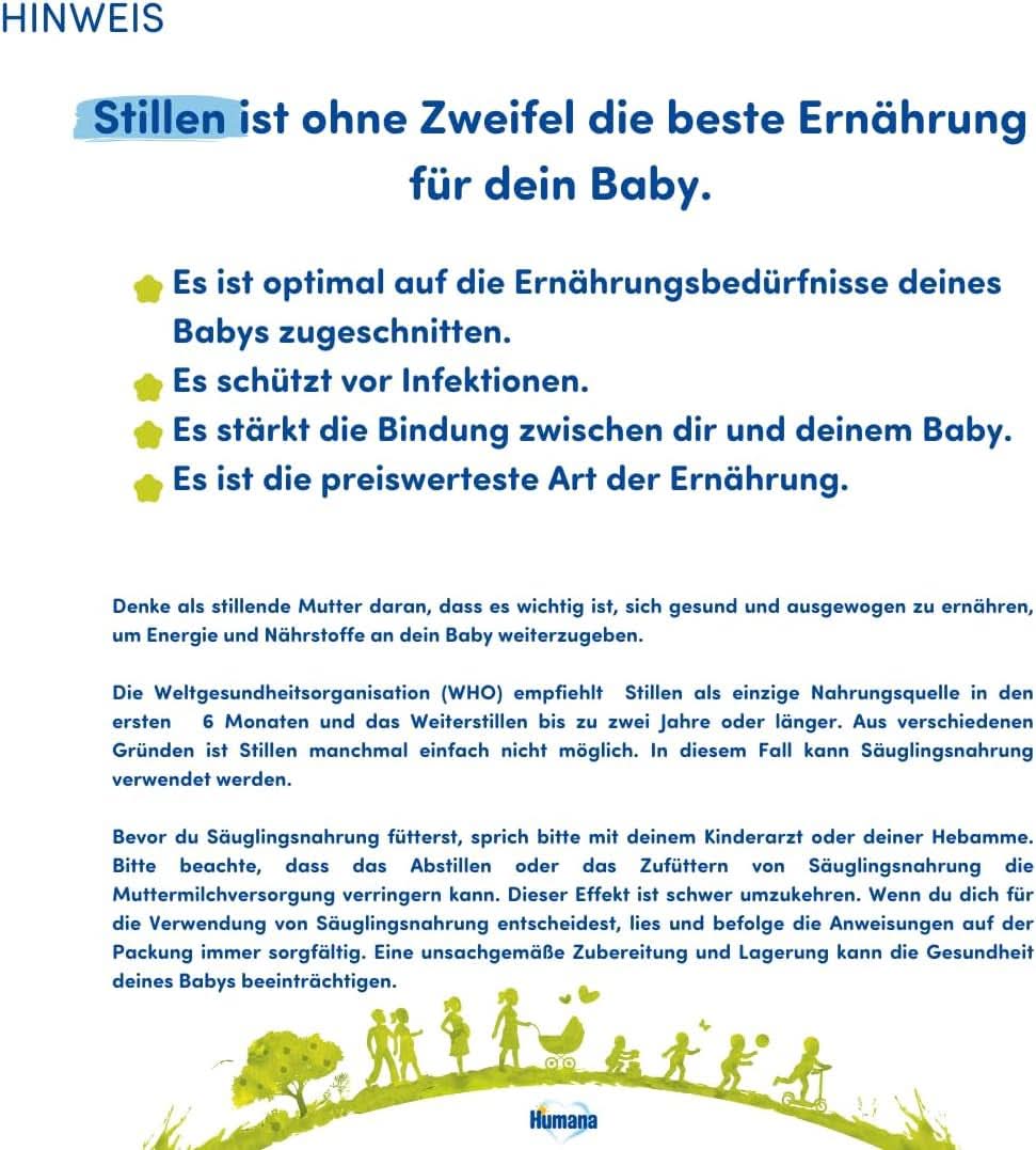 Humana PROBALANCE 2 tilskudsmælk, efter 6. måned, 750 gram Mother and Child Naty Shop