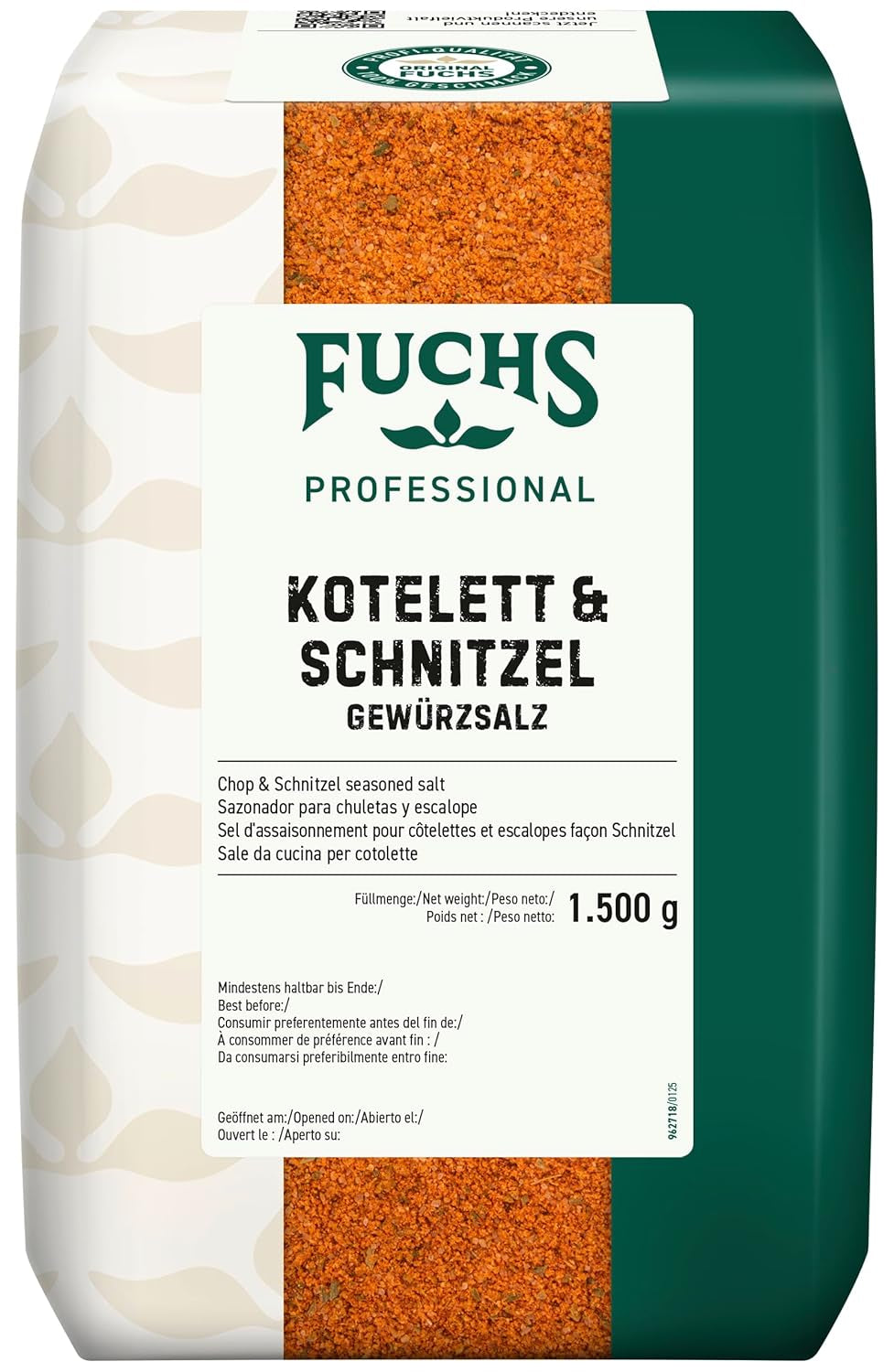 - Kotelett og Schnitzel Gewürzsalz | Grill-Würzmischung für Kurzgebratenes | Profi-Qualität für Großverbraucher | 1,5 kg genbrugspose