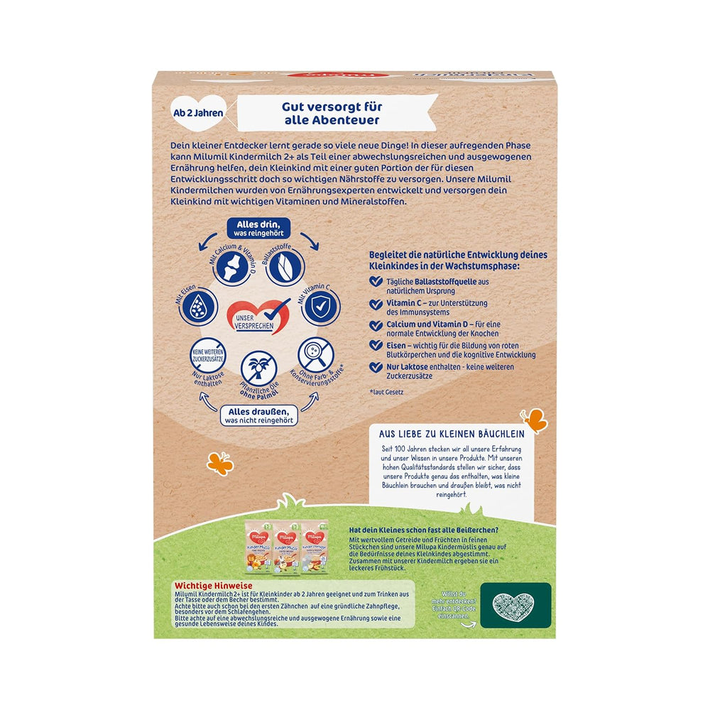 Milupa Milumil Vækstmælk 2+ - Fra 1 år - Til små børn i vækstfasen - 5 x 550 g