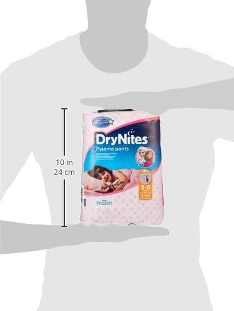 Huggies DryNites Nattøj til piger, 3-5 år (16-23 kg), 2 x 16 stk.
